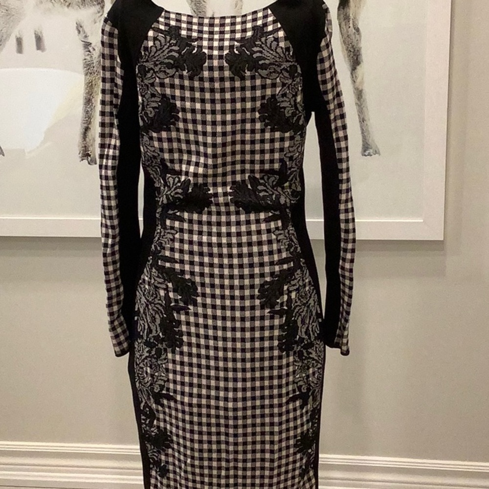 Marccain check knit dress